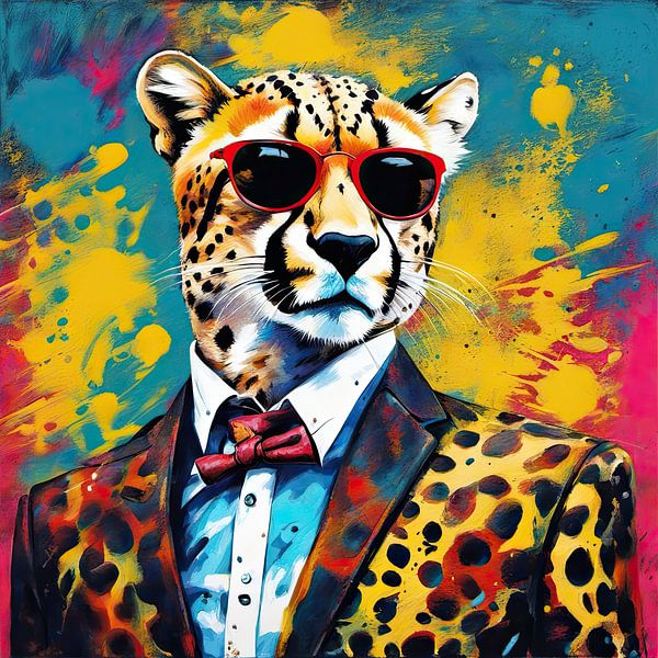 Pop Art Leopard 01.71 by Eye catching paintings