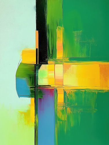 Groen en geel abstract