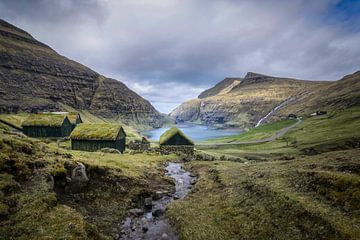 Saksun op de Faeröer van Christian Möller Jork