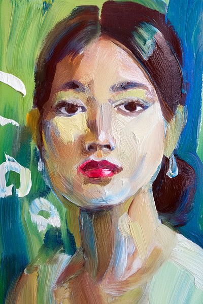 Abstraktes Frauenporträt Nr. 1 von Diana Mets