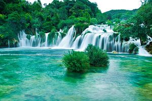 Clear waterfall in Krka, Croatia by Sara de Leede