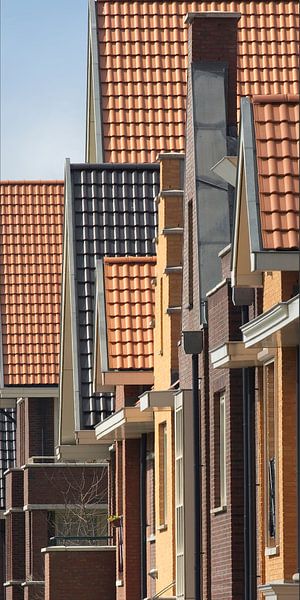 Dakpannen perspectief in Vinex wijk by Peter de Ruig