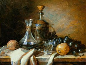 Still life with decanters