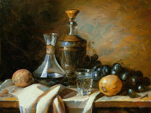 Still life with decanters