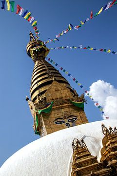 Boedha tempel in Nepal. van Floyd Angenent