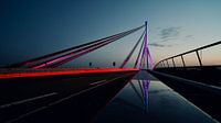 Rhine bridge Wesel at night
