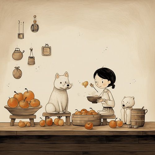 Baking apple pie with a touch of magic