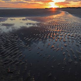 Zonsondergang boven de Noordzee van Antwan Janssen
