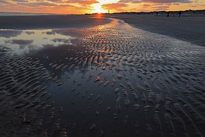 Coucher de soleil sur la mer du Nord