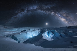 Milky Way over the Glacier – Astro Art by Albert Klee