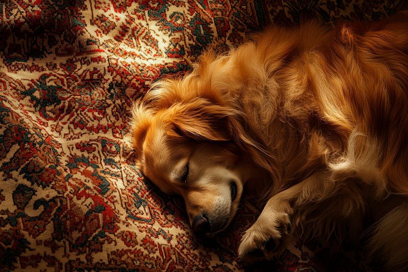 Sleeping dog by Poster Art Shop