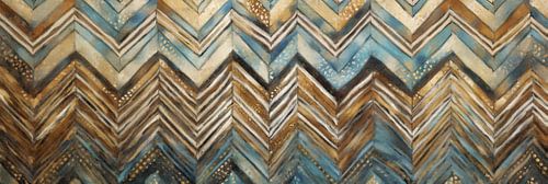 Zigzag Patterns with Blue Accent