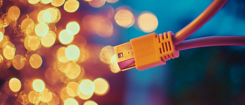 Lichtgevende kabel voor kleurrijke bokeh van Poster Art Shop