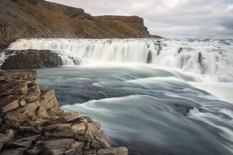 Gulfoss Waterval IJsland van Samantha Schoenmakers