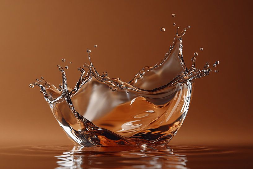 Spetterend water in glas van Art & Soul Creations