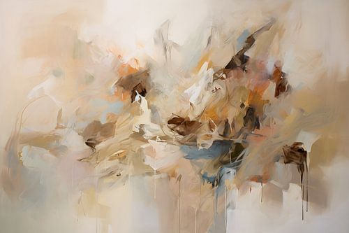 Abstrakte Malerei in Beigetönen von Artsy