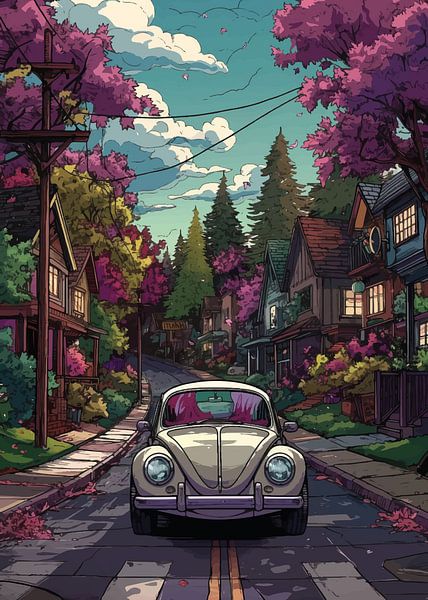 Beetle Bliss, Klassischer Cruiser, Vintage Vibes von PublicArt77
