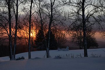 A sunrise on a cold morning by Claude Laprise