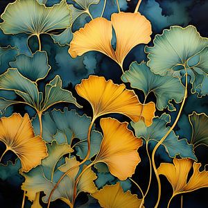 Ginkgo Biloba Malerei