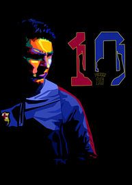 lionel messi pop art van IHSANUDDIN .