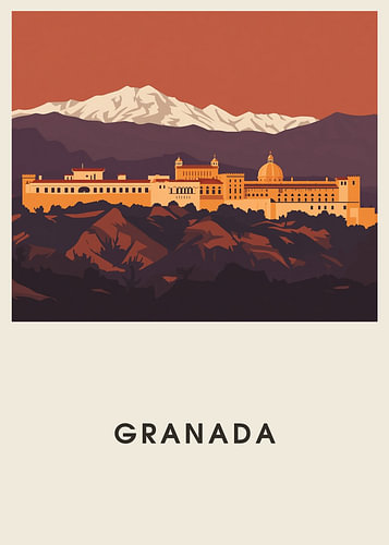 Granada – Reiseposter Mid-Century