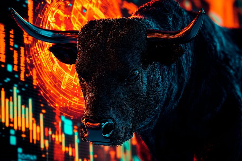 Digital bull presentation with graphics by Poster Art Shop
