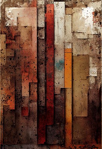 Roestig industrieel abstract VI