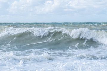 Powerful waves on the coast / North Sea by Photography art by Sacha