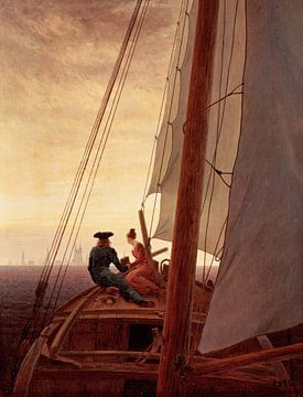 Caspar David Friedrich. On a Sailing Ship