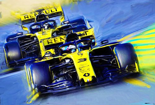 Teammates Ricciardo #3 & Hülkenberg #27