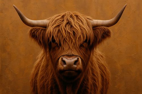 Frontaal portret met hoorns