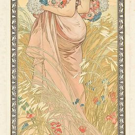 Summer (1900) by Alphonse Mucha by Peter Balan