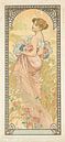 Zomer (1900) door Alphonse Mucha van Peter Balan thumbnail