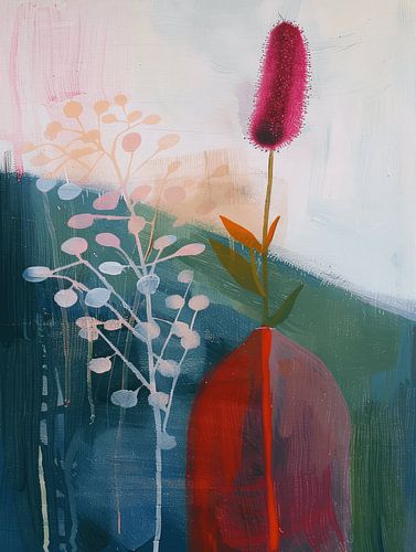 Buntes Stillleben, modern und abstrakt