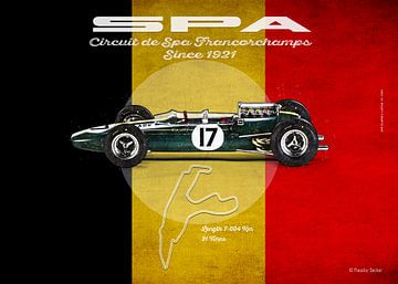 Spa Lotus 33 Jim Clark liggend formaat van Theodor Decker