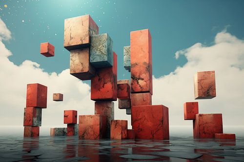 Modern abstracte vormen en kleuren achtergrond