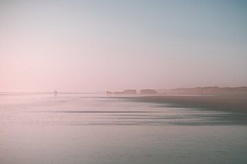 Evening sun on beach Brittany | Nature photo France | Atlantic coast travel photography by HelloHappylife