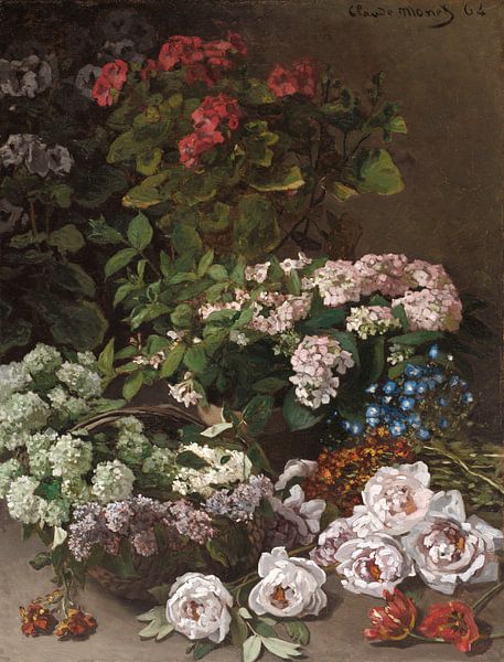 Frühlingsblumen, Claude Monet von Meesterlijcke Meesters