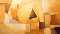 Abstracte vormen goud panorama van TheXclusive Art thumbnail