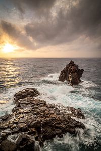 Rock in the surf