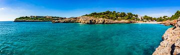 Panorama van Cala Anguila Mallorca Spanje van Alex Winter