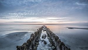 Blick auf einen Wellenbrecher bei Hindeloopen