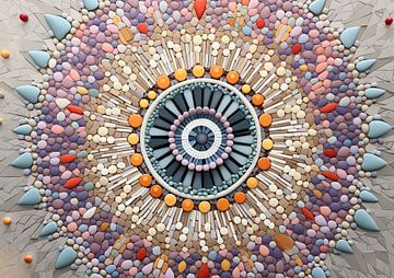 Mandala Mandala van Abstract Schilderij