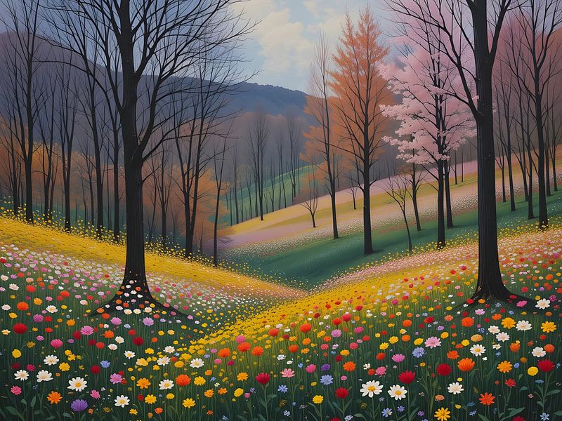 Blooming wildflower meadow by HorizonArtistry
