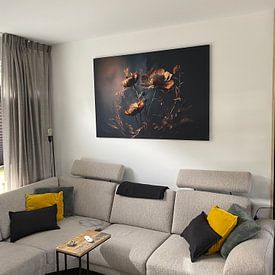 Klantfoto: Gouden Gloed  van Preet Lambon, als artframe
