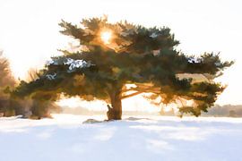 Beautiful snowy landscape by Michar Peppenster