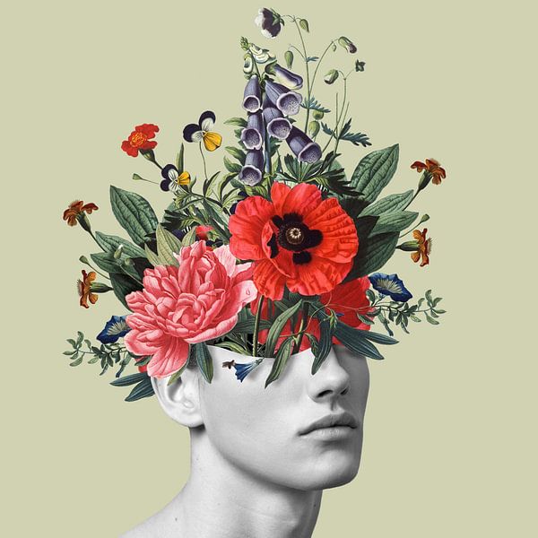 Selbstporträt mit Blumen 5 von toon joosen