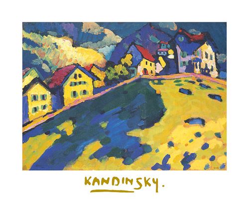 Studie voor huizen in Murnau door Wassily Kandinsky