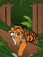 Tiger In The Jungle