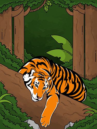 Tiger In The Jungle